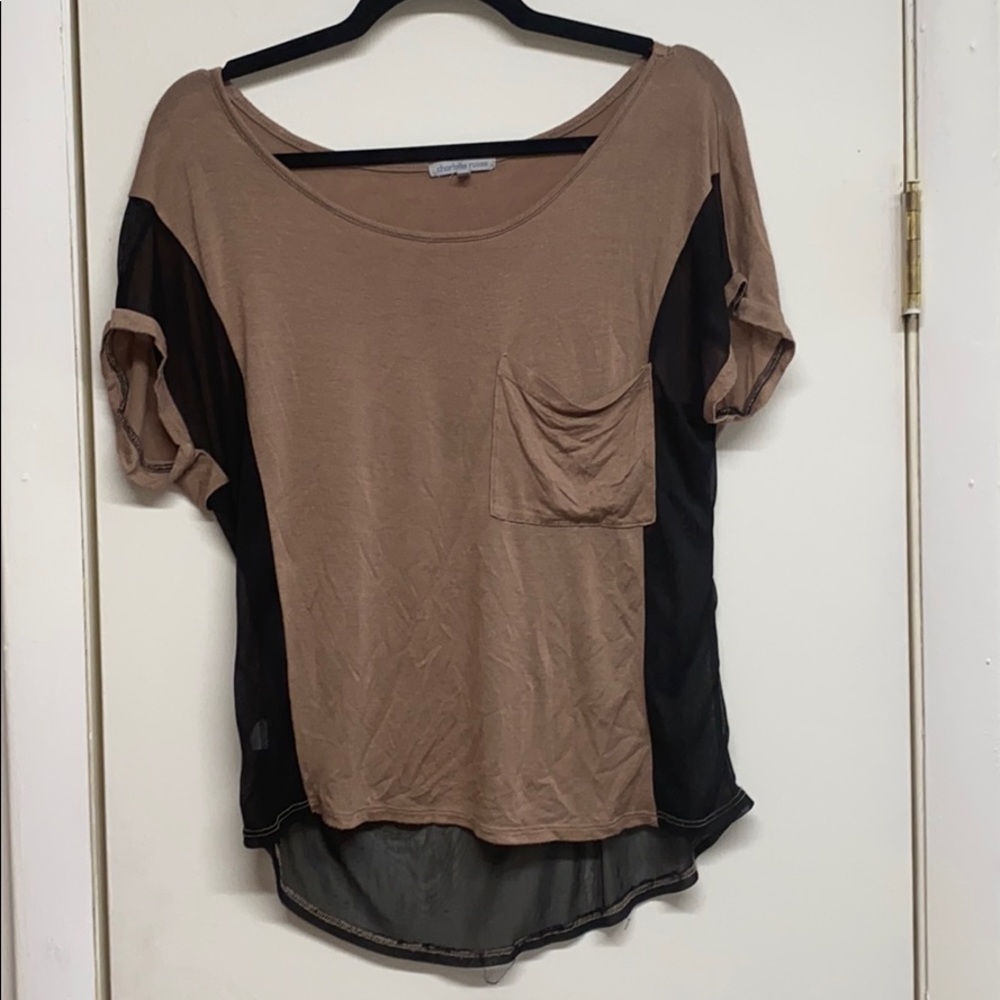 Mesh back short sleeve tee